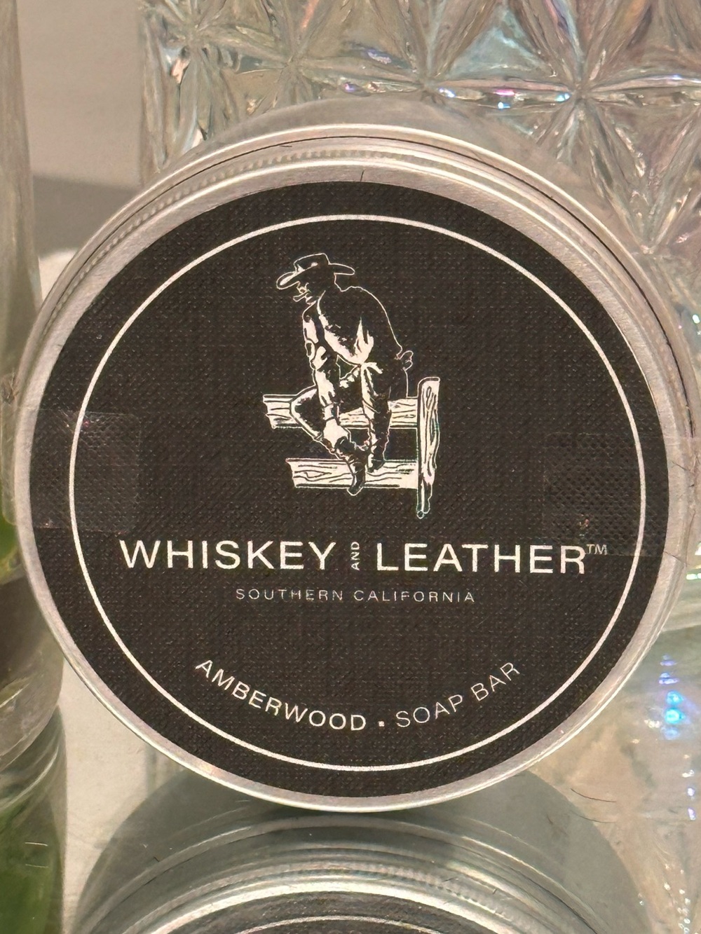 Sand + Fog Whiskey & Leather Amberwood Soap Bar 7oz Western Cowboy Luxury NIB